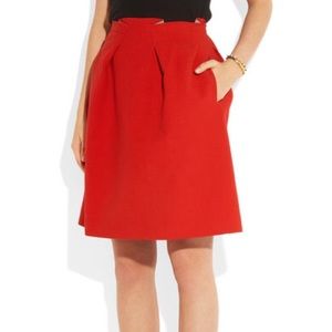 ROLAND MOURET Wool Pleated Knee-Length Skirt🤩🤩🤩🤩🤩